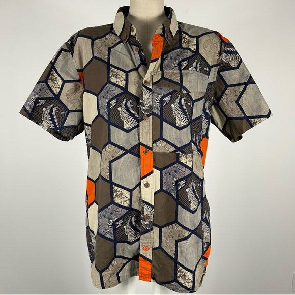gsus sindustries Geometric Patterned Men's Shirt XL - Picture 1 of 11
